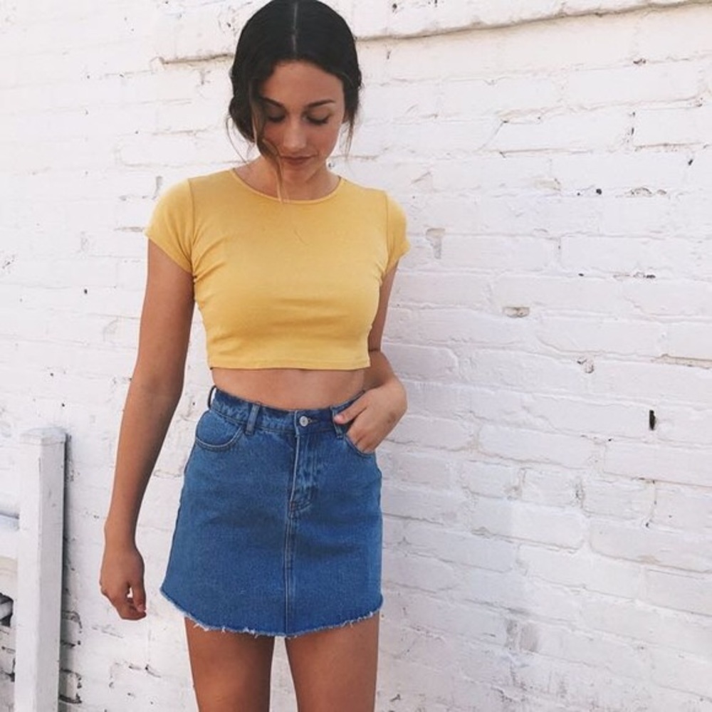 Brandy Melville Yellow Top NWOT